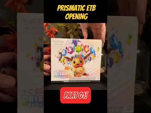 Prismatic Evolutions ETB opening - part 1 - finally got one 😭#pokemonpackpulls #pokemontradingcards