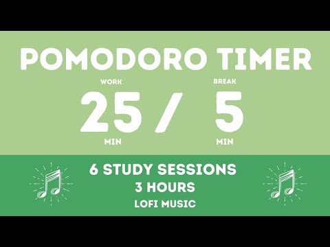 25 / 5  Pomodoro Timer - 3 hours study || Lofi music - Study for dreams - Deep focus - Study timer