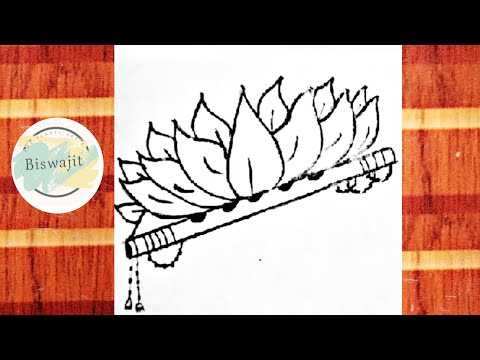 Krishna flute drawing easy | How to draw step by step|flute step by step |Easy Drawing |step by step