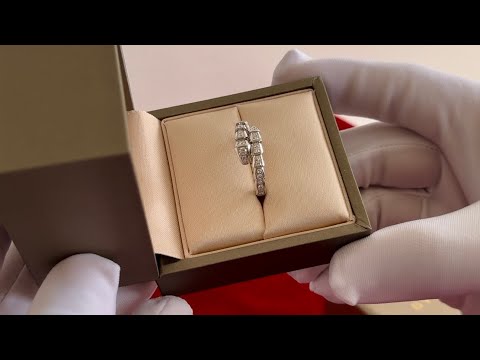 Unboxing Video | Bulgari Viper Serpenti Ring, White Gold, Full Pavé Diamonds