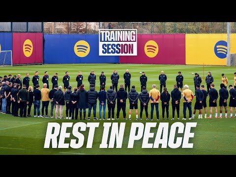 MINUTE’S SILENCE IN MEMORY OF DOCTOR MIÑARRO | FC Barcelona Training 🔵🔴