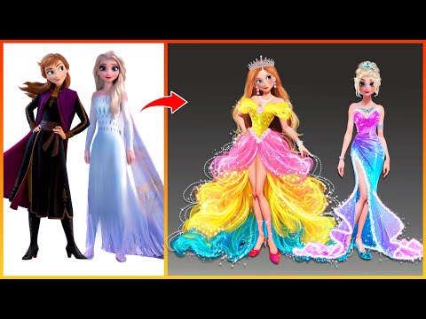 Elsa & Anna’s Enchanting Evening Gown Transformation – A Royal Glow Up | Stars Wow