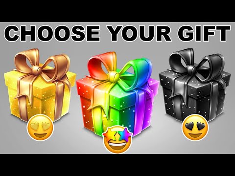 Choose Your Gift...! Gold, Unicorn or Black 💛🌈🖤 How Lucky Are You? 😱 QuizZone #chooseyourgift #quiz