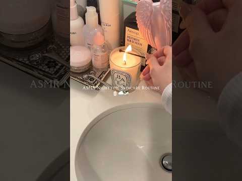 ASMR nighttime skincare routine #asmr #skincare #selfcare #aesthetic #facial #routine #cleangirl