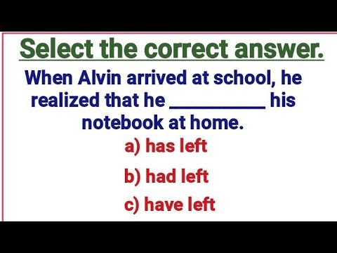 English Grammar Test ✍️📘 Select The Correct Answer 📖All English Tenses Quiz.