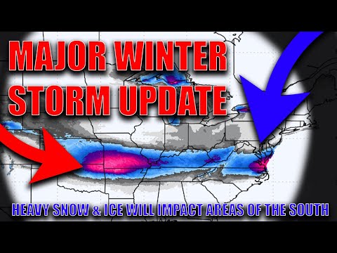 Major Winter Storm Update! Heavy Snow & Ice Expected For Areas Of The South..