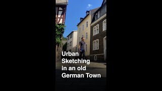 Urban Sketching in a Quaint German Town #urbansketching #sketching #travelsketch #sketchart #artvlog