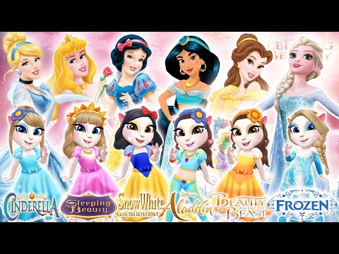 My Talking Angela'm 2 😻 || Disney Princesses | New Update || Cosplay