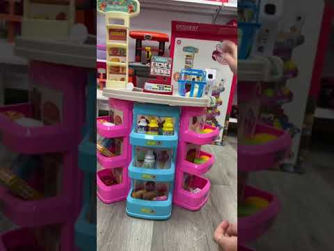 deAO Grocery Supermarket Toy with Cash Register