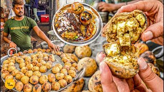 Lucknow Most Viral Paneer Wali Bati Chokha Making Rs. 80/- Only l Lucknow Street Food