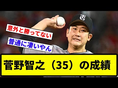 【よーやっとる】菅野智之（35）NPB通算12年）135勝74敗　1857回　1585三振　防御率2.43　WHIP1.03【反応集】【プロ野球反応集】