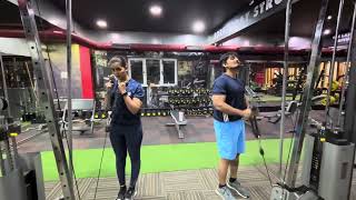 Gym Time #Malli Vijay venkatesan and #Kayal Chaitra #friends #workoutvideo