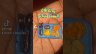 Tiny clay school lunches! Bring nostalgia to life in mini form. #miniature  #miniaturefood #diy