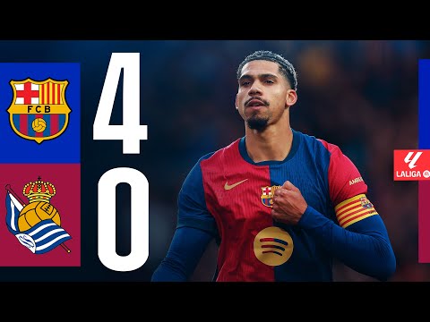 FC BARCELONA 4 vs 0 REAL SOCIEDAD | LALIGA 2024/25 MD26 (WITH COMMENTARY)