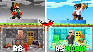 Rs1 vs Rs1,00,000 Luxury Items Mining Challenge in Minecraft..