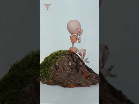 Art doll making process (sculpting stage)