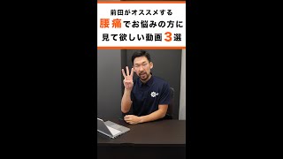 【腰痛編】前田のオススメ動画3選 #shorts