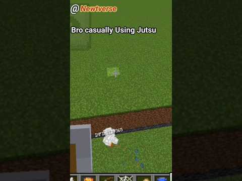 Bro doing jutsu in Minecraft #minecraft #naruto #shorts #animeshorts