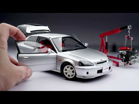 Unboxing of Most Realistic Honda Civic EK9 Type R 1:18 💖 Scale Diecast Model Car