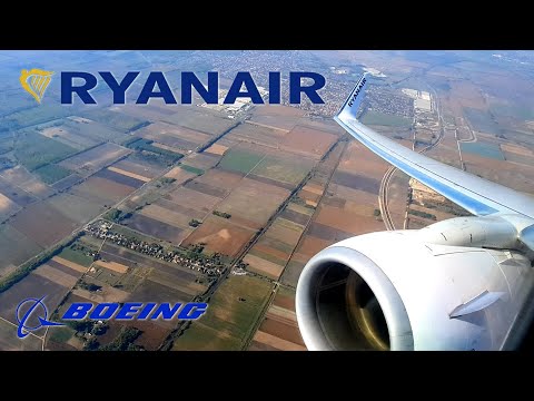 Ryanair Boeing 737-800 ✈ Takeoff from Budapest to Milan-Bergamo