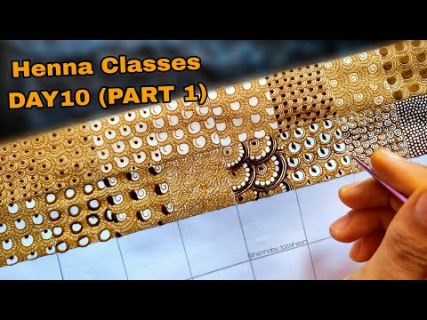 Tazaheen Henna Classes Day 10 (Part 1) ||Learn Detailed Henna with Tazaheen Henna Classes 2023