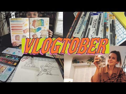 it’s art challenge season!💀🎃 | VLOGTOBER 2024