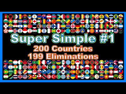 Super Simple #1 200 Countries & 199 Eliminations ~200 countries marble race #37~ | Marble Factory