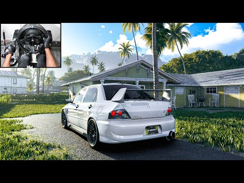 Mitsubishi Lancer Evolution IX | The Crew Motorfest | Steering Wheel Gameplay