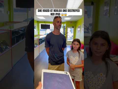 8 Year Old Raged at ROBLOX , Destroyed Her iPad 😱 #shorts #apple #ipad