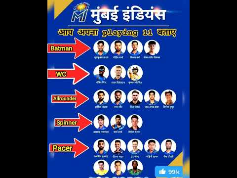 Who is the best playing 11 #csk #mi #iplauction #kkr #rcb