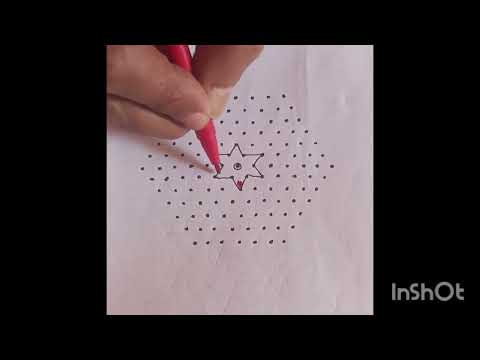 13*7 Dots Flower Rangoli/Big Diwali Kolam/Simple Friday Kolam/ Sankranthi Muggulu/Chukkala Muggulu