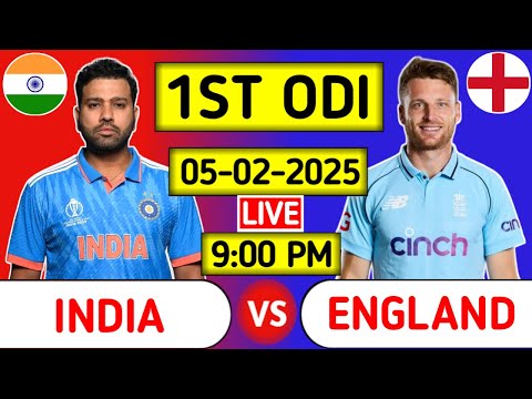 India Vs England 1st ODI Live Score - Part 2