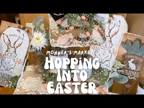 High End Shabby Chic Rustic Easter Decor - #monnersmarket #easter #diy #cottagecore  #shabbychic