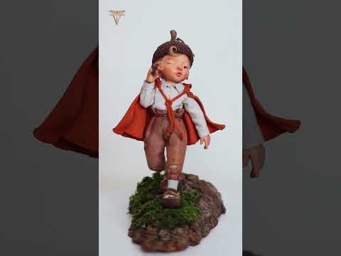 Art doll making process - Oak pixie