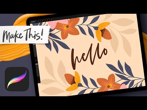 Draw a Flat Floral Frame in Procreate | INTERMEDIATE PROCREATE TUTORIAL