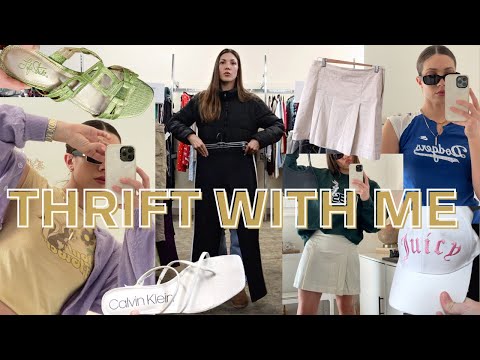 COME THRIFT WITH ME! Y2K, 90’s, Spring finds+ try on thrift haul | Ryanne Darr