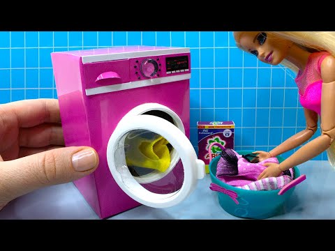 EASY DIY MINIATURE REALISTIC WASHING MAСHINE, DRINKS and THINGS | Handbags, Hair Dryer, Cola, Sprite