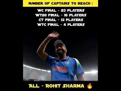 number of captain to reach #champion #iplauction #championtrophy2025 #rohitsharma