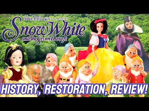 VINTAGE DOLL RESTORATION! DISNEY SNOW WHITE AND THE SEVEN DWARFS! 1992 SNOW WHITE DOLL REVIEW