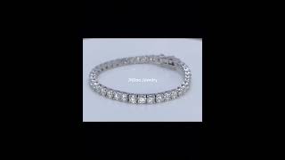 JitDoo 3mm 4mm Moissanite Tennis Bracelet Full Diamond with GRA #jewelrygift #gift #wholesale