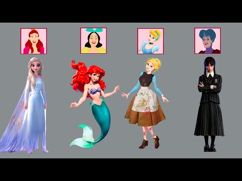 If Ariel, Wednesday  & Elsa White transform into Were Disney Villains 😈| Stars Wow