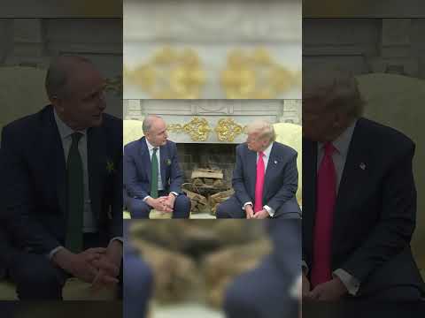 President Trump meets Irish Prime Minister Micheál Martin ahead of St. Patrick's Day