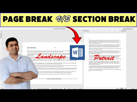 Page Break V/s Section Break in MS Word