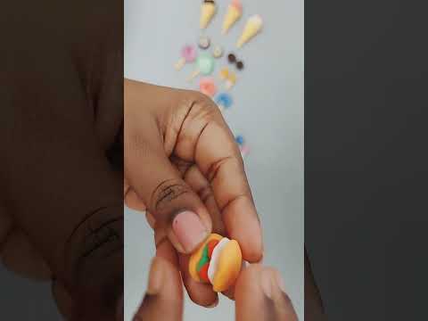 DIY Polymer Clay Mini Burger 🍔