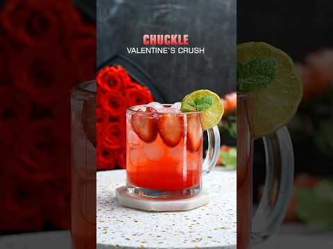 Valentine’s Chuckle Rum 🥰❤️🏆 #cocktails #valentines #valentinesdaydrinks #strawberry