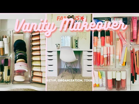 VANITY MAKEOVER! ( setup, organizing, tour!)