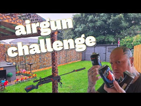 Triple Can Cutting Airgun Challenge - FUN