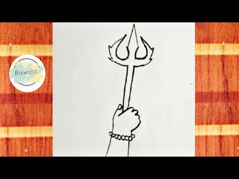 Easy hand holding beautiful drawing | Simple Lord Shiva drawing | Easy Drawing | step by step