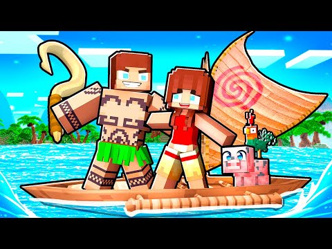 MOANA JJ`s Girl and MAUI JJ - Love Story - Maizen Minecraft Animation