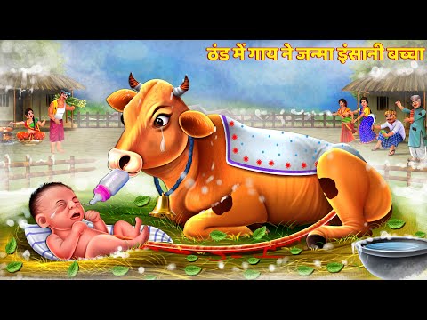 ठंड में गाय ने इंसानी बच्चा पैदा किया | Saas Bahu Kahani | Hindi Kahani | Bedtime Story | Kahani